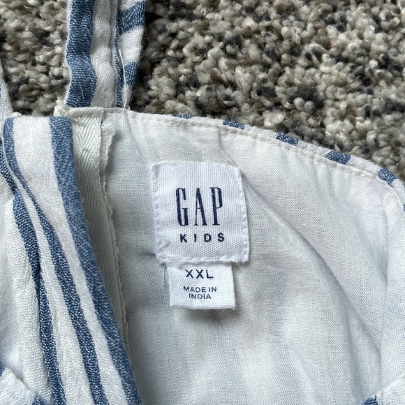 GAP KIDS.  Size XXL sleeveless striped blue & white dress. - Picture 4 of 5